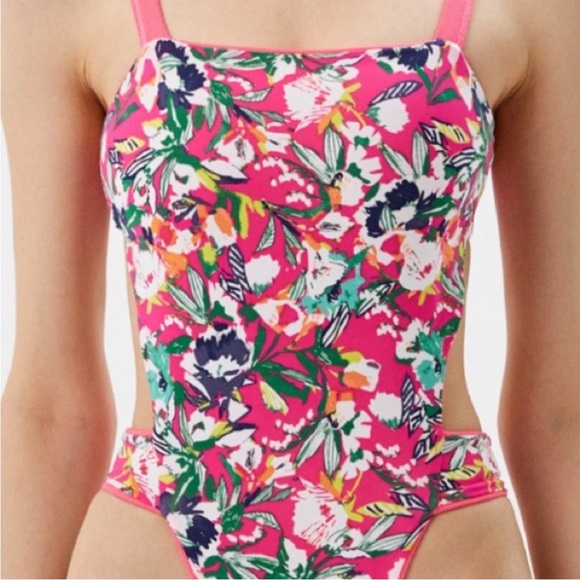 NWT Maaji Fuchsia Dianthus Alicia Trikini One Piece Reversible Swimsuit - Picture 4 of 12